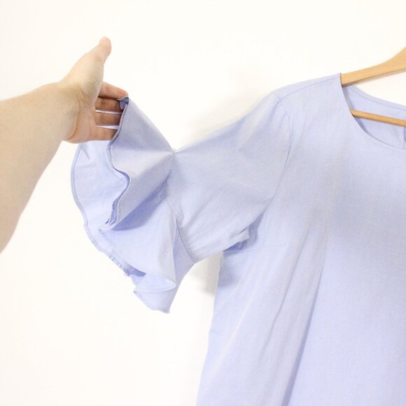 *Calvin Klein Bell Blue Sleeve Top - Picture 5 of 6